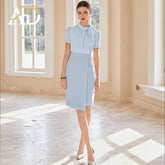 Elegant Bow-Tie Sheath Dress